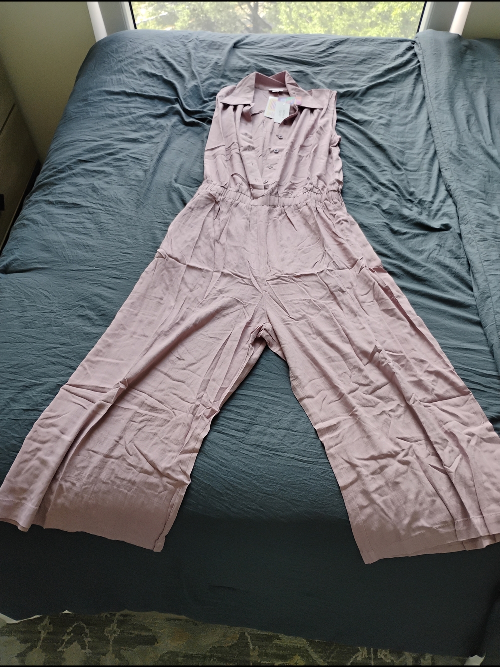 LuLaRoe Dusty Rose Sleeveless Wide-Leg Jumpsuit